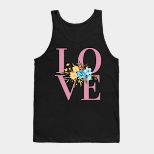 Love, Valentine's Day, Romance, Romantic Floral Botanical Tank Top